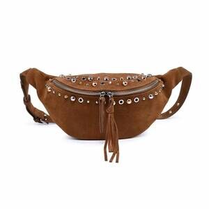 NEW MODA LUXE women's star fanny bag in cognac